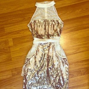 Lovely sparkling halter dress
